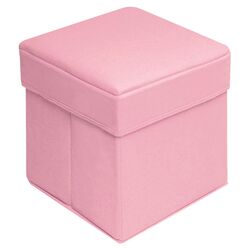 Folding Storage Seat in Pink
