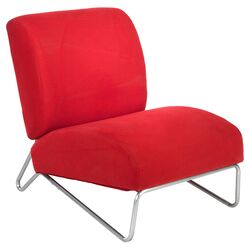 Easy Rider Microsuede Lounge Chair in Red