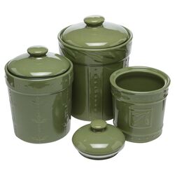 Sorrento 3 Piece Canister Set in Oregano