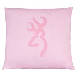 Buckmark Camo Square Logo Pillow in Light Pink