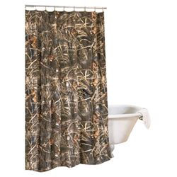 Max 4 Cotton Blend Shower Curtain in Brown