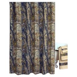 All Purpose Cotton Shower Curtain in Woodland Brown