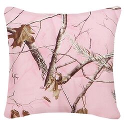 Camo Square Pillow in Pink