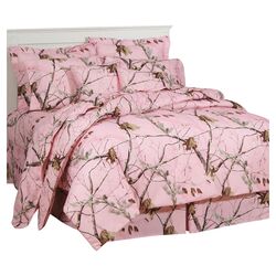 Camo Comforter Set in Pink