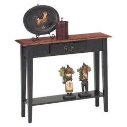 Console Table in Cherry & Black