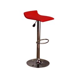 Gordy Adjustable Barstool in Red (Set of 2)