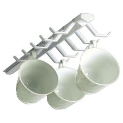 Sliding Cup Rack in White