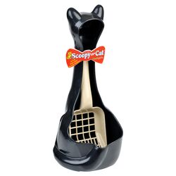 Cat Scoopy Litter Box Scoop Holder in Black