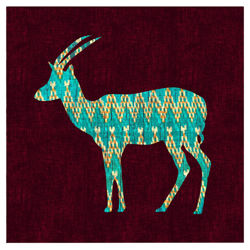 Ikat Antelope Canvas Wall Art Ikat Antelope Canvas Wall Art