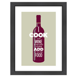I Cook with Wine Wall Art I Cook with Wine Wall Art