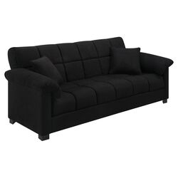 Madrid Convert-a-Couch Convertible Sofa in Black