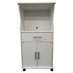 Microwave Cart in White