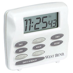 West Bend Triple Timer Plus Clock in White West Bend Triple Timer Plus Clock in White