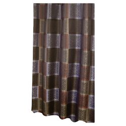 Geometric Shower Curtain in Brown