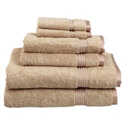 Egyptian Cotton 6 Piece Towel Set in Taupe