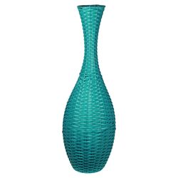 Woven Vase in Teal