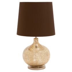 Table Lamp in Gold & Brown