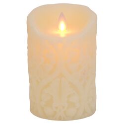 Mystique Flameless Candle in Ivory Damask
