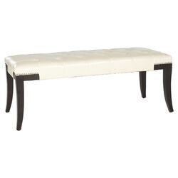 Bob Tufted Bench in Cream