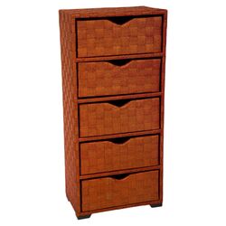 5 Drawer Accent Chest in Honey