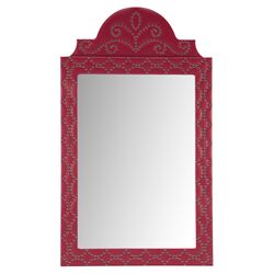 Camilla Crowned Wall Mirror in Red