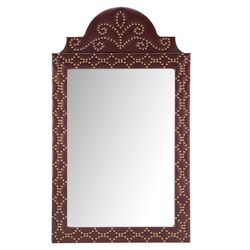 Camilla Crowned Wall Mirror in Brown