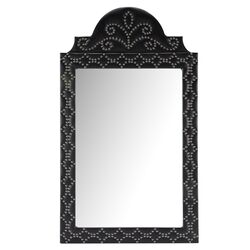Camilla Crowned Wall Mirror in Black