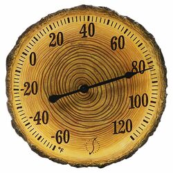 Tree Trunk Cross Sectional Thermometer in Natural
