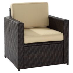Palm Harbor Wicker Seating Chair in Brown