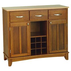 Wood Top Buffet Cabinet in Oak