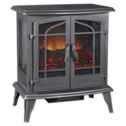Panoramic View Stove Heater in Vintage Iron