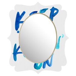 Karen Keepin On Quatrefoil Mirror in White