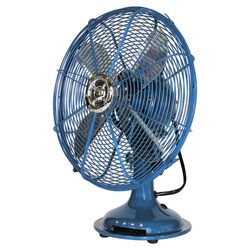 3 Speed Large Oscillating Table Fan in Blue