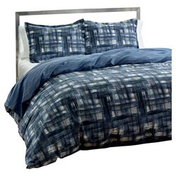 Ink Wash Duvet Set in Indigo