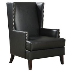 Wingback Armchair in Black