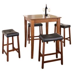 5 Piece Counter Height Dining Set in Classic Cherry