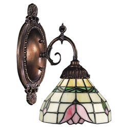 Lotus 1 Light Wall Sconce in Bronze