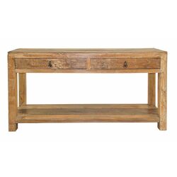 Harbor Distressed Console Table in Lime Wash