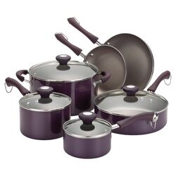 Paula Deen 10 Piece Cookware Set in Purple