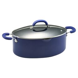 Rachael Ray 8 Qt. Stock Pot with Lid in Blue