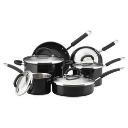Rachael Ray 10 Piece Cookware Set in Black