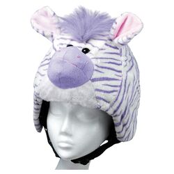 Zebra Helmet Cover in Purple