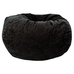 Classic Comfort Suede Bean Bag in Black Onyx