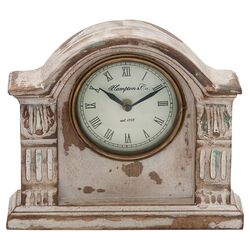 Traditional Mantle Clock in Faded White