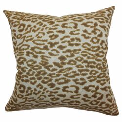 Egeria Leopard Print Pillow in Brown