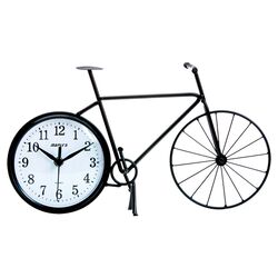 Silhouette Bicycle Table Clock in Black