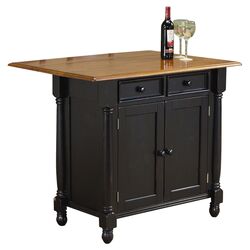 Sunset Selections Cherry Top Kitchen Island in Antique Black