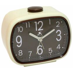 That 70's Retro Alarm Clock in Cream & Brown