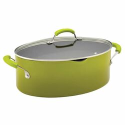 Rachael Ray 8 Qt. Stock Pot with Lid in Green