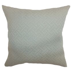 Inniss Plain Cotton Pillow in Aqua